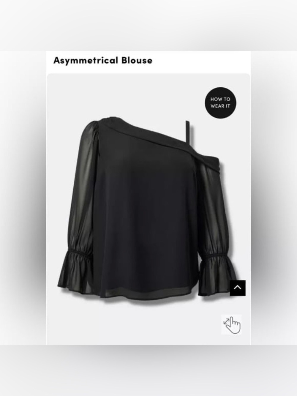 🖤✨ Torrid Asymmetrical Chiffon Blouse NWT Off Shoulder Glam 00